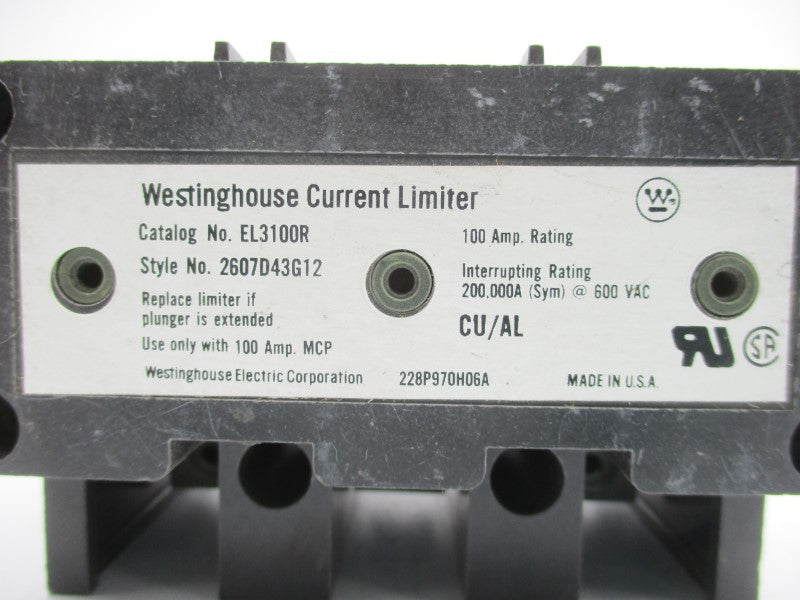 WESTINGHOUSE EL3100R 600VAC 100A UNMP