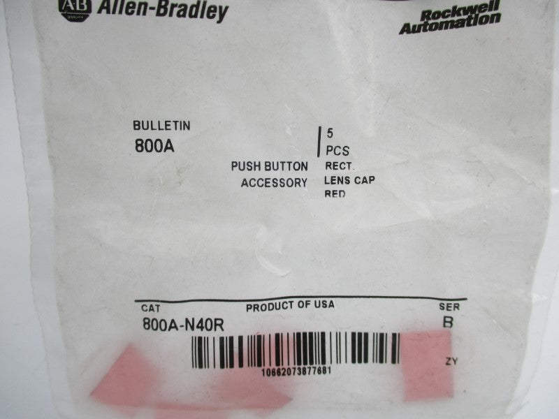 ALLEN BRADLEY 800A-N40R SER. B (PKG OF 5) NSMP