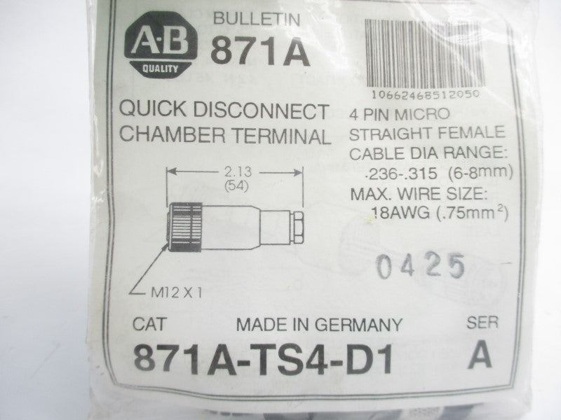 ALLEN BRADLEY 871A-TS4-D1 SER. A NSMP