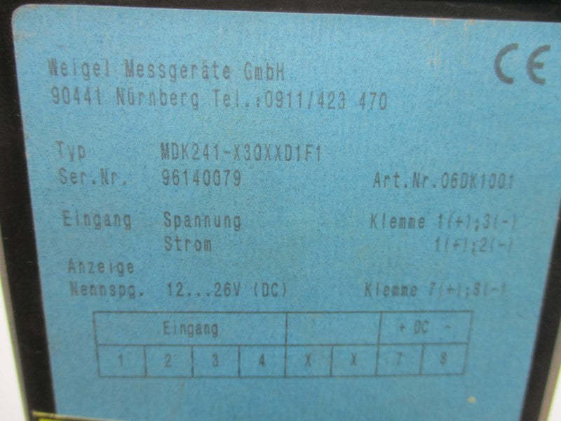 WEIGEL MDK241-X30XXD1F1 12-26VDC NSNP