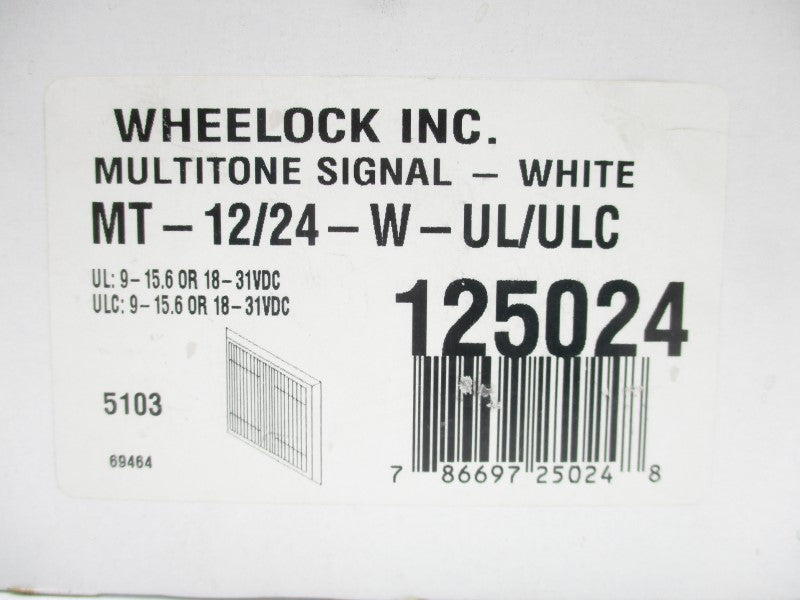 WHEELOCK MT-12/24-W-UL-ULC 18-31VDC NSMP