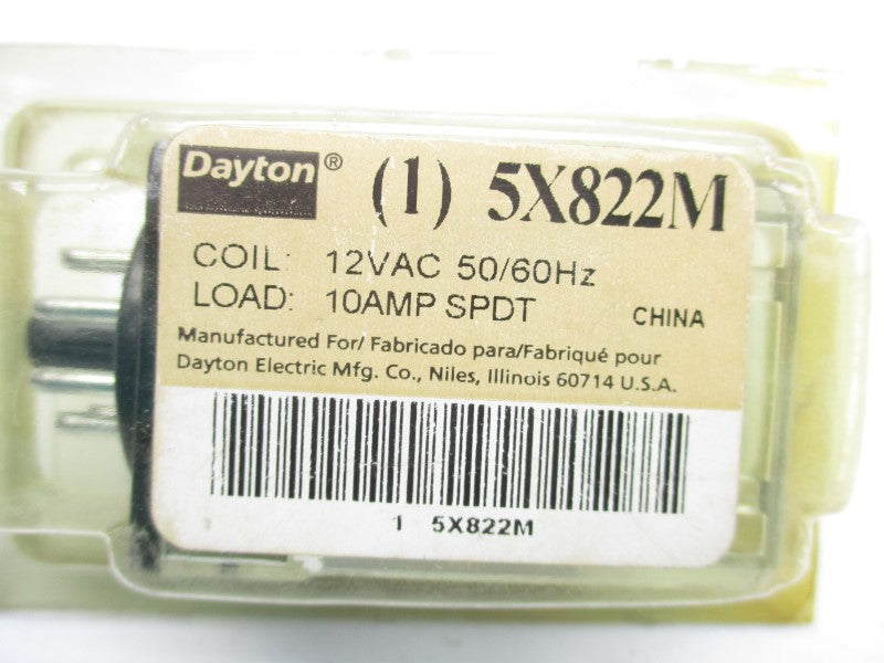 DAYTON 5X822M 12VAC 10A NSMP