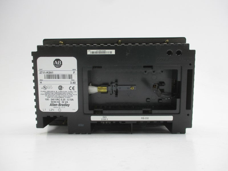 ALLEN BRADLEY 2711-K5A1 SER. F F/W 3.40 100-240VAC 0.25-0.15A NSNP