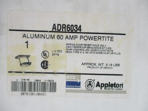 APPLETON ADR6034 600VAC 60A NSMP