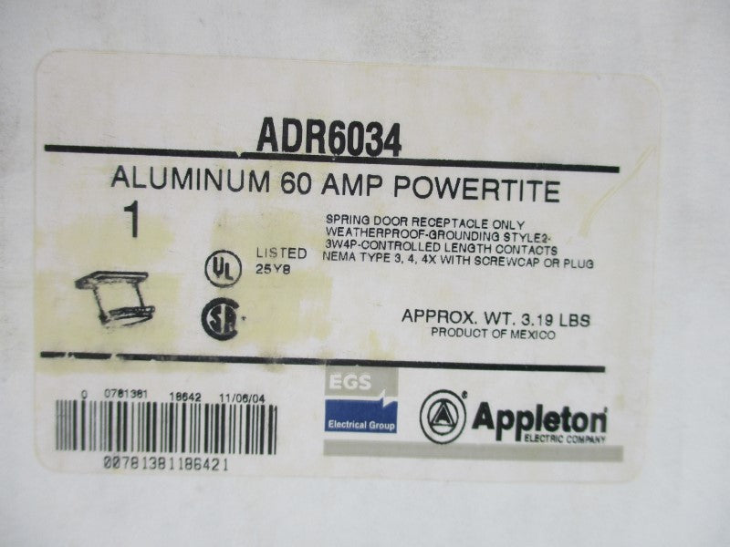 APPLETON ADR6034 600VAC 60A NSMP