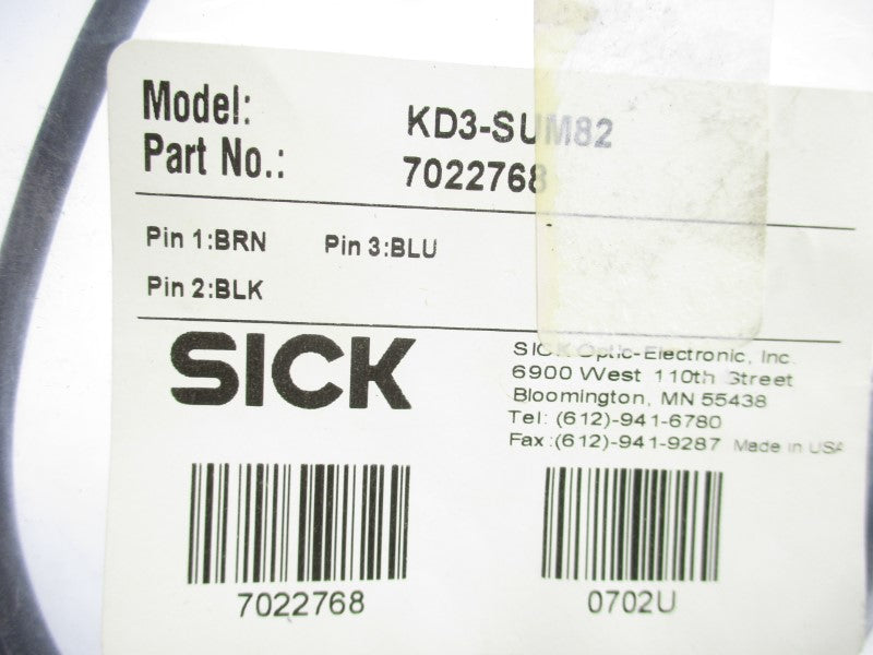 SICK KD3-SUM82 7022768 NSMP