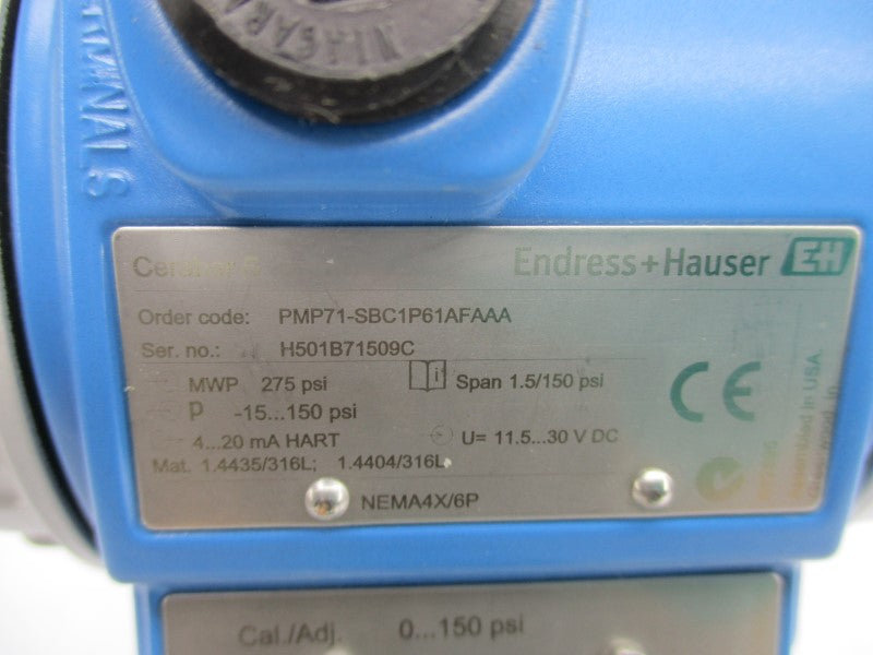 ENDRESS+HAUSER PMP71-SBC1P61AFAAA 11.5-30VDC 275PSI NSNP