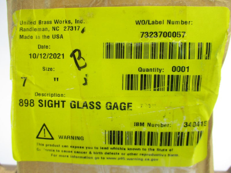 UNITED BRASS WORKS 898 7" NSMP