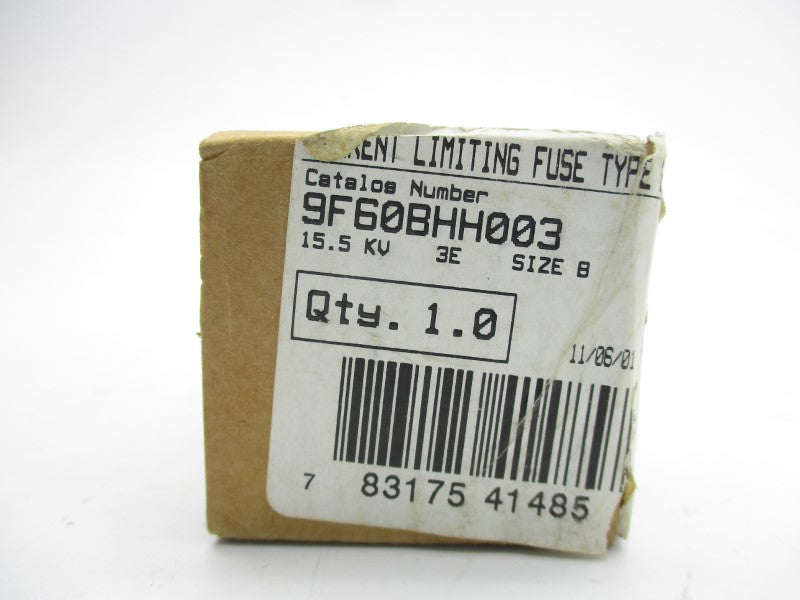GENERAL ELECTRIC 9F60BHH003 15.5KV 3A NSMP