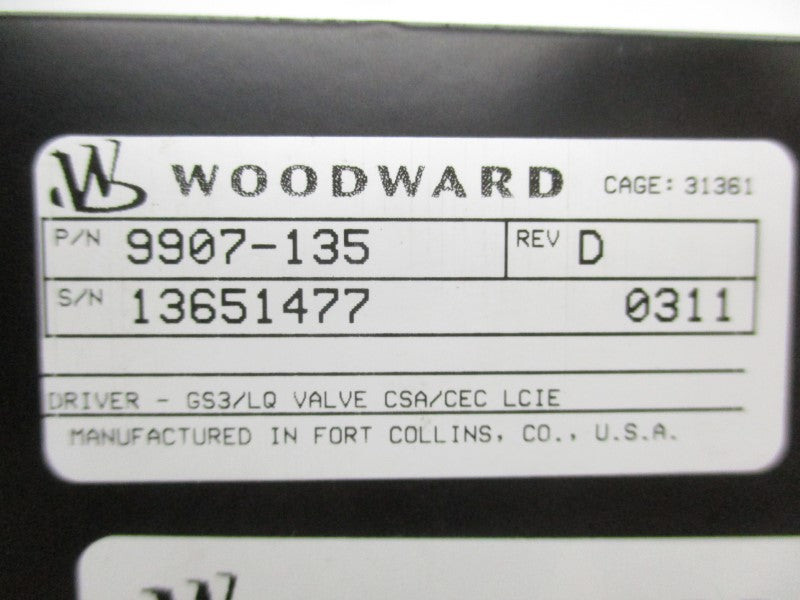 WOODWARD 9907-135 18-32VDC 24A UNMP