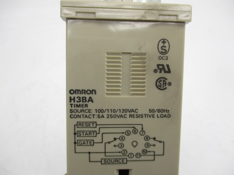 OMRON H3BA 100/110/120VAC 5A 0.5S-100H NSMP
