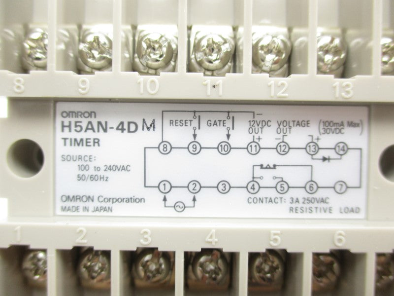 OMRON H5AN-4DM 100-240VAC 3A 99.99S-9999H NSMP