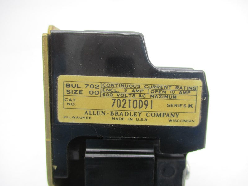 ALLEN BRADLEY 702TOD91 SER. K 120V NSNP