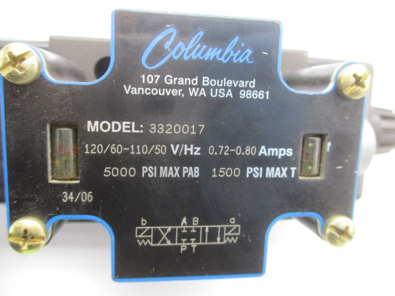 COLUMBIA 3320017 110/120V 0.72-.80A 5000PSI NSNP