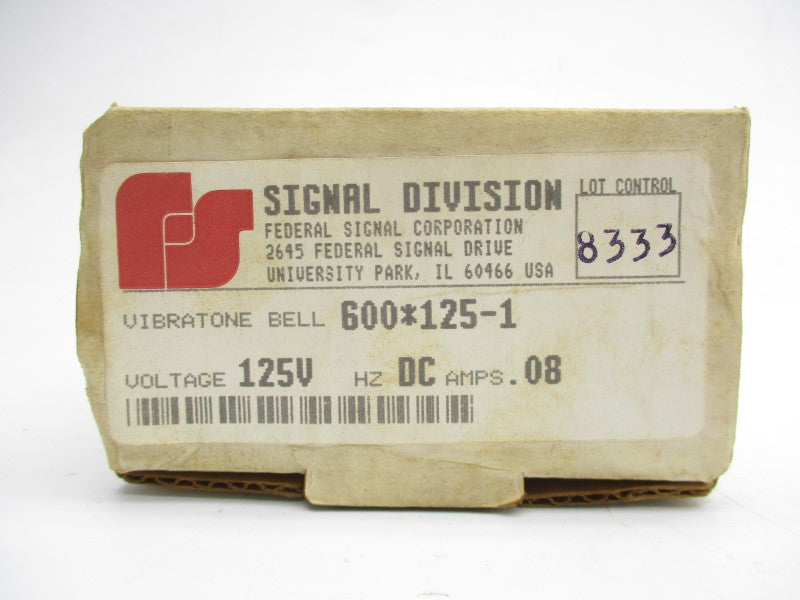 INDUSTRIAL SPARE PART 600125-1 SER. A-1 125V .08A NSMP
