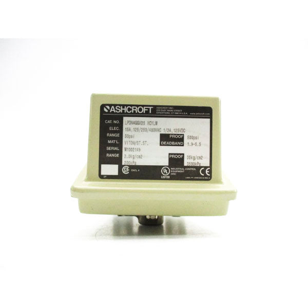 ASHCROFT LPDN4GGV25XCYLM 480VAC 15A 30PSI NSNP