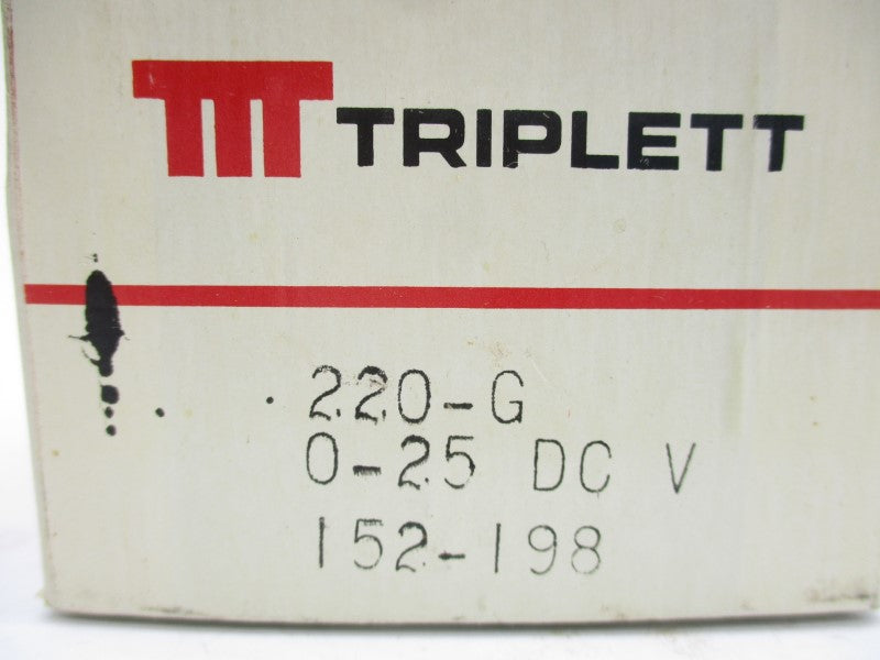 TRIPLETT 220-G 152-198 0-25VDC NSMP