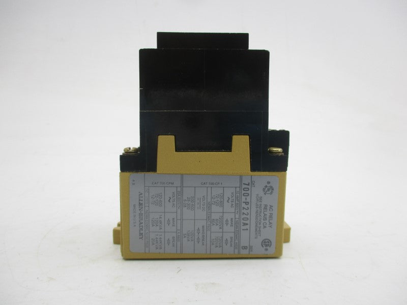 ALLEN BRADLEY 700-P220A1 SER. B 110/115-120V 60A NSNP