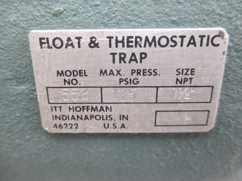 ITT HOFFMAN 552 125PSI 1-1/2" NSNP