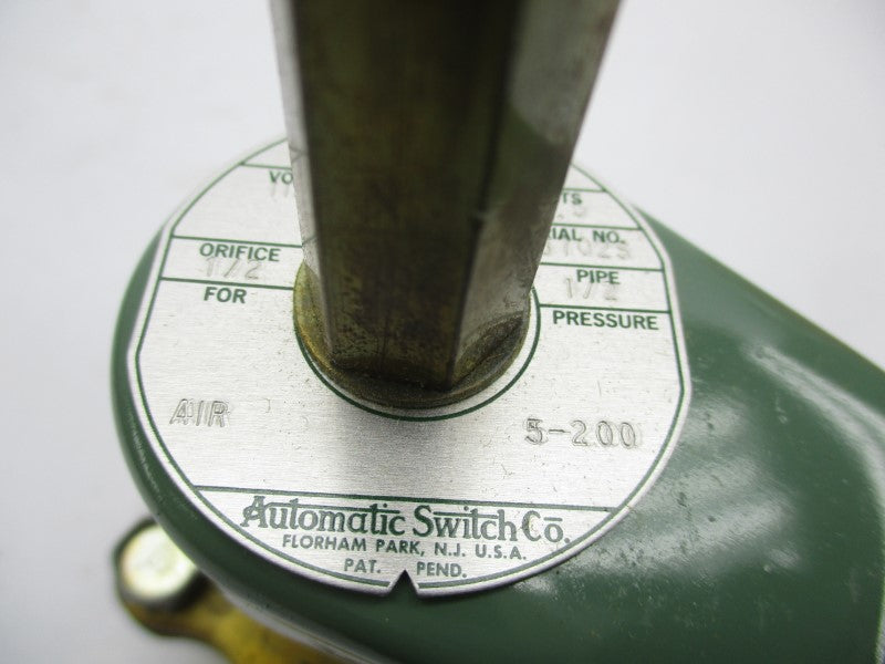 ASCO LBX8210B2M0 115V 5-200PSI 1/2" NSMP