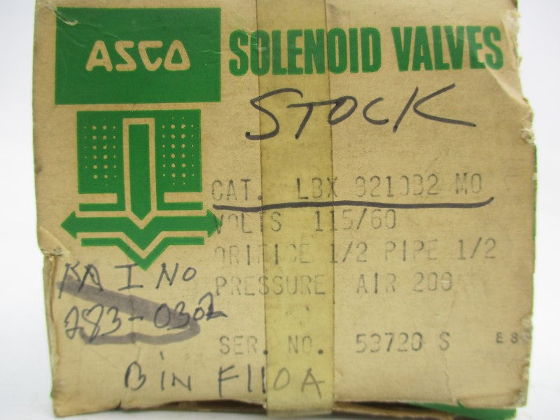 ASCO LBX8210B2M0 115V 5-200PSI 1/2" NSMP