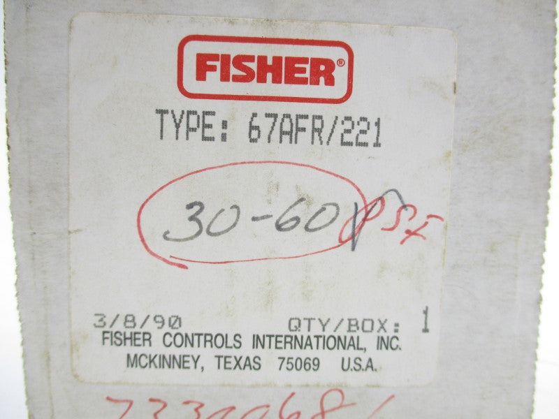 FISHER CONTROLS 67AFR/221 30-60PSI NSMP