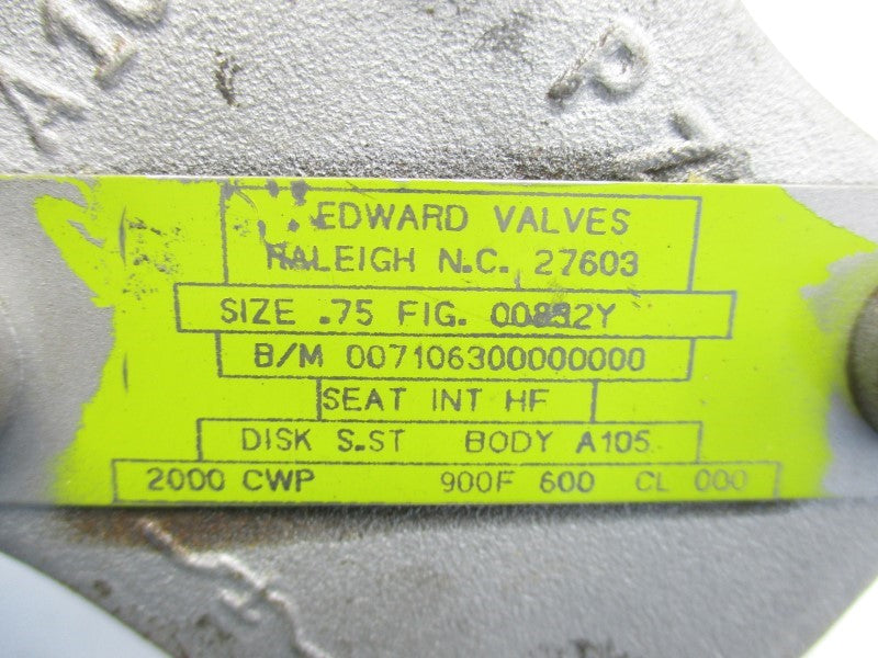 EDWARD VALVES 00832Y .75" NSNP