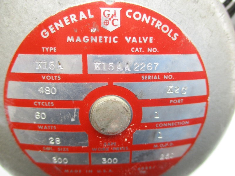 GENERAL CONTROLS K15AA2267 480V 300PSI NSNP