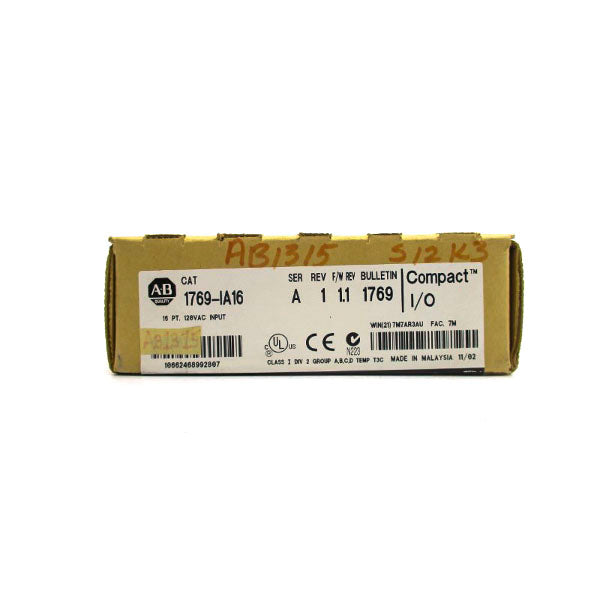 ALLEN BRADLEY 1769-IA16 SER. A F/W 1.1 120VAC DATE: 2002 NSFS