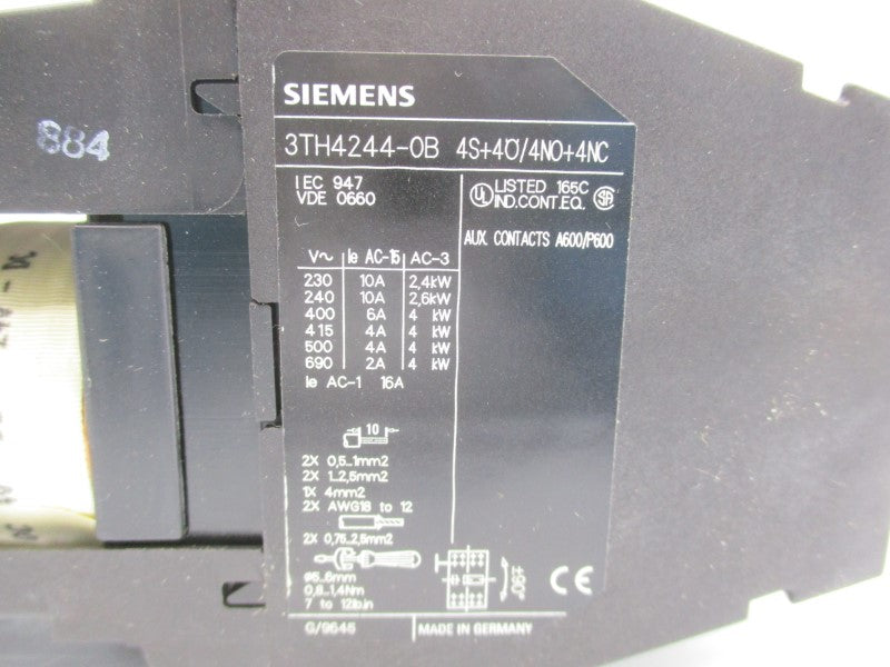 SIEMENS 3TH4244-0BB4 24VDC 16A NSNP