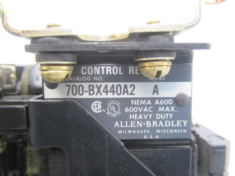 ALLEN BRADLEY 700-BX440A2 SER. A 220/240V (BR/YL) NSMP