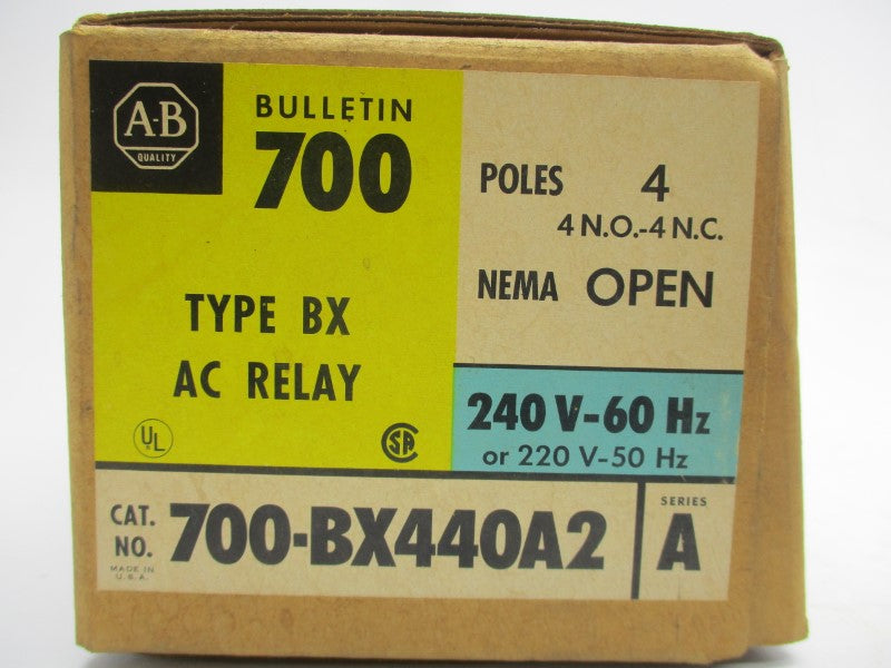 ALLEN BRADLEY 700-BX440A2 SER. A 220/240V (BR/YL) NSMP