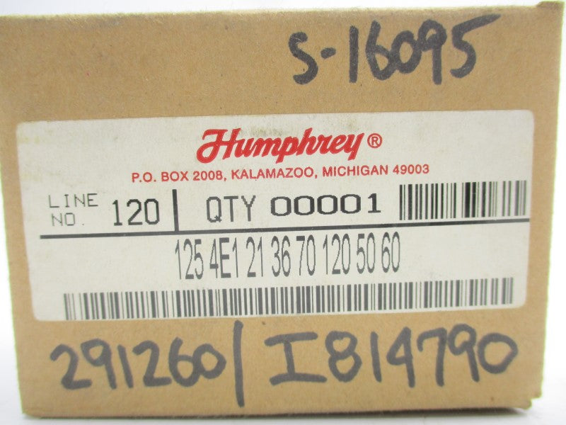 HUMPHREY 1254E1213670 120V 0-125PSI NSMP