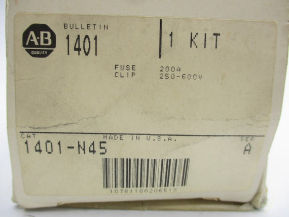 ALLEN BRADLEY 1401-N45 SER. A (BK/YL) NSMP