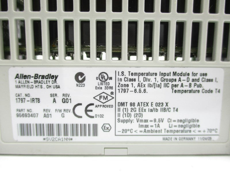 ALLEN BRADLEY 1797-IRT8 SER. A F/W G 9.5V 1A NSNP