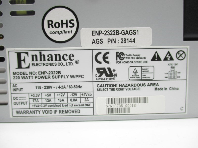 ENHANCE ELECTRONICS ENP-2322B 115-230V 4-2A NSNP