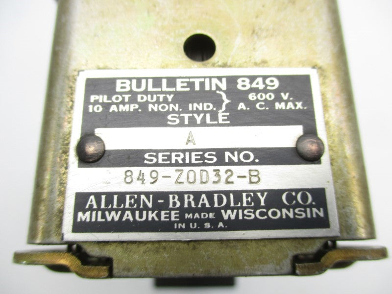 ALLEN BRADLEY 849-ZOD32-B 220V 10A UNMP