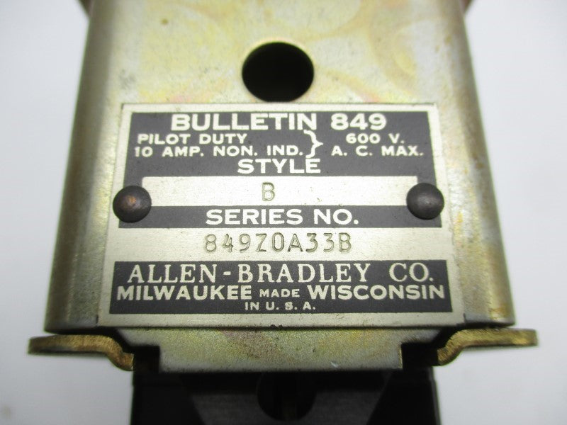 ALLEN BRADLEY 849ZOA33B 220V 10A UNMP
