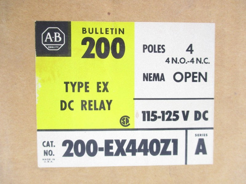 ALLEN BRADLEY 200-EX440Z1 SER. A 115-125VDC (BR/YL) NSMP