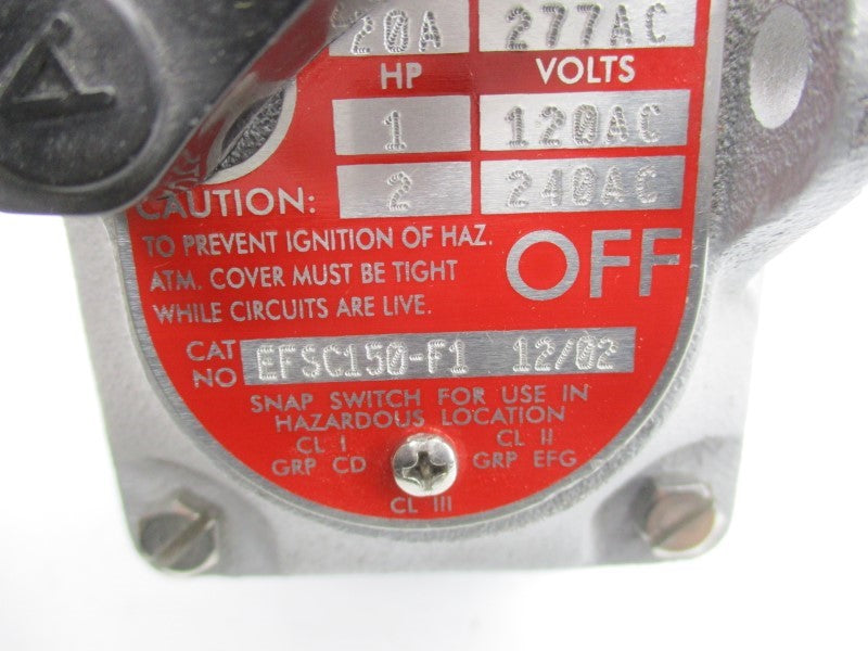 APPLETON EFSC150-F1 277VAC 20A NSNP