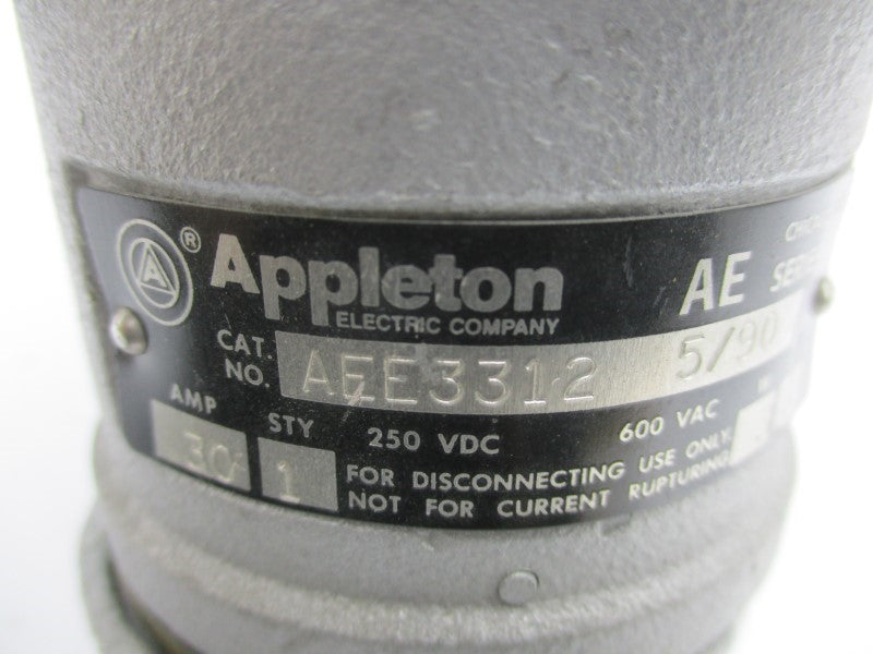 APPLETON AEE3312 600VAC 30A NSNP
