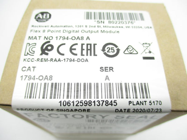 ALLEN BRADLEY 1794-OA8 SER. A DATE: 2020 NSFS