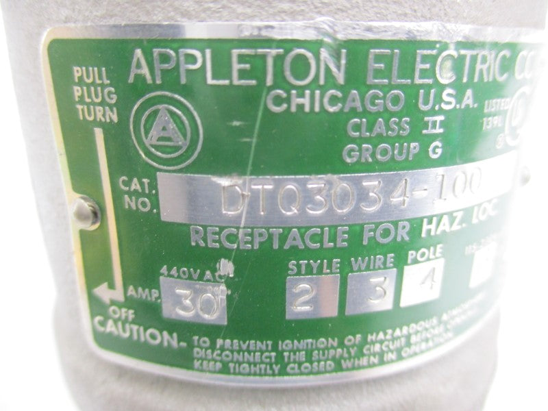 APPLETON DTQ3034-100 440VAC 30A NSNP