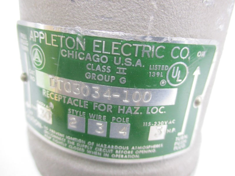 APPLETON DTQ3034-100 440VAC 30A NSNP