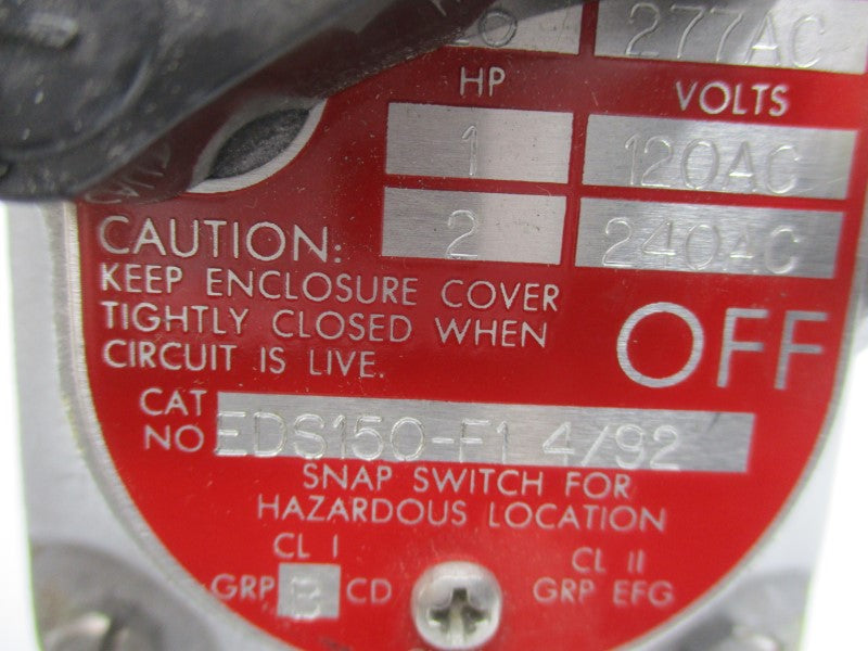 APPLETON EDS150-F1 120-277VAC 20A NSNP