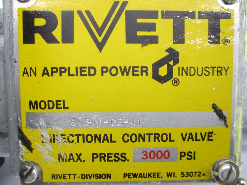 RIVETT 65501-02-41 3000PSI UNMP