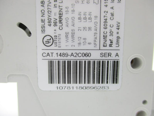 ALLEN BRADLEY 1489-A2C060 SER. A 277VAC 6A NSMP