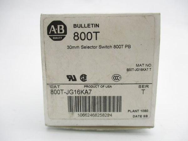 ALLEN BRADLEY 800T-JG16KA7 SER. T (WH) NSMP