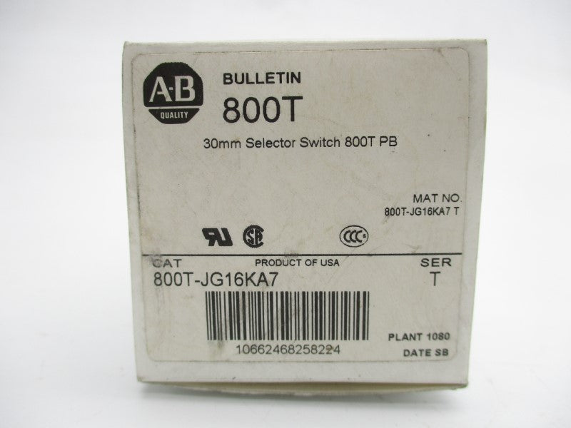 ALLEN BRADLEY 800T-JG16KA7 SER. T (WH) NSMP