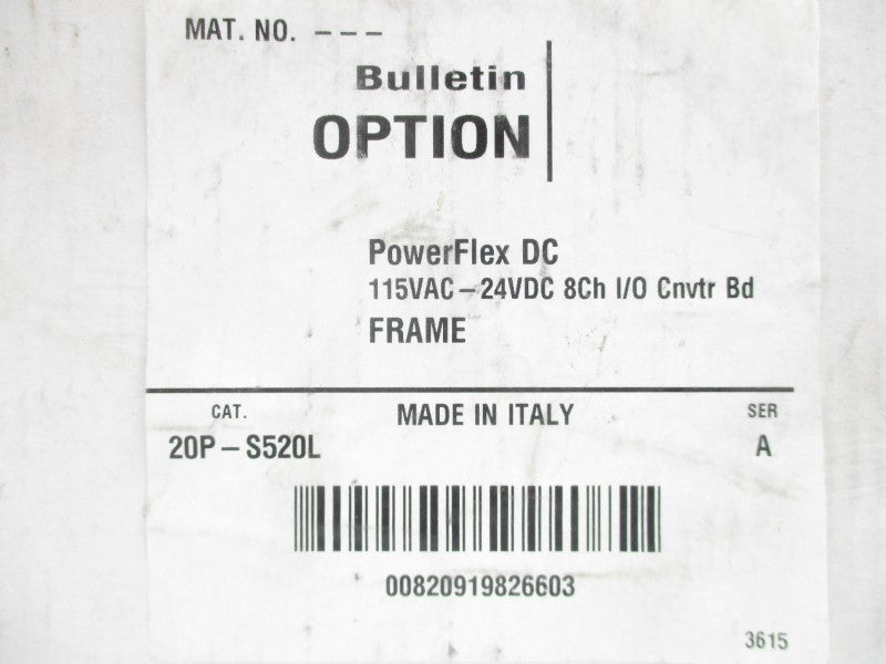 ALLEN BRADLEY 20P-S520L SER. A 115VAC NSMP